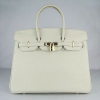 Hermes Birkin 35Cm Togo Leather Handbags Beige Gold